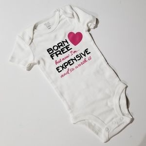 9M Infant Bodysuit w/ Vinyl Born Free Design